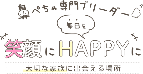 鼻ぺちゃ専門ブリーダー 毎日を笑顔にHAPPYに大切に家族に出会える場所